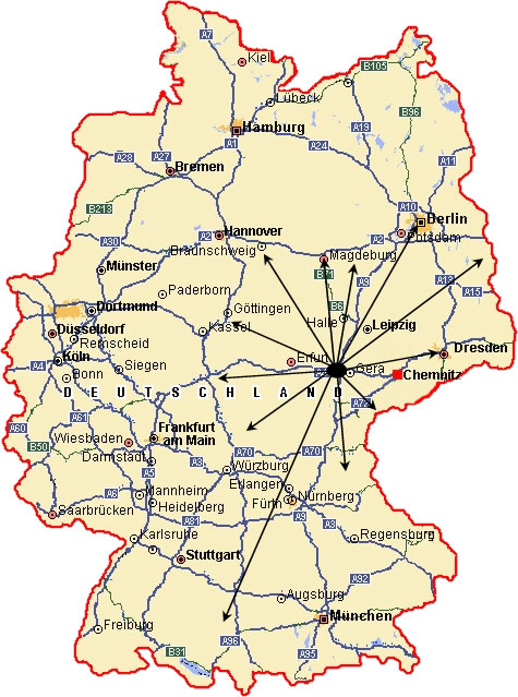Streckennetz Deutschland